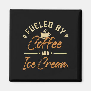 Aimant Homme alimenté par le café et le gelato de glace f