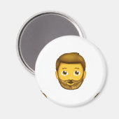 Aimant homme barbu émoji (Recto/Verso)
