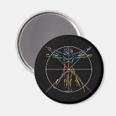Aimant Homme d'anatomie DaVinci en Chakra (Recto/Verso)