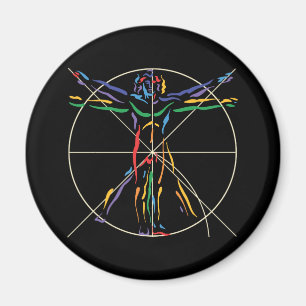 Aimant Homme d'anatomie DaVinci en Chakra