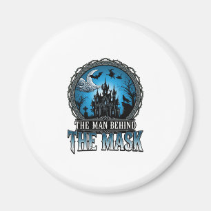 Aimant Homme derrière le masque Halloween maison hantée s