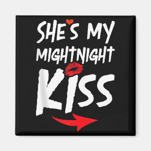 Aimant Homme Elle est mon baiser de minuit Bonne année as