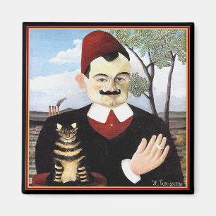 Aimant : "Homme et chat" par Henri Rousseau