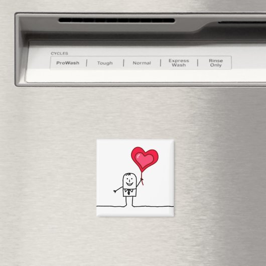 Aimant Homme et coeur (In Situ (Lave-vaisselle))