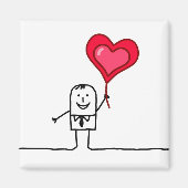 Aimant Homme et coeur (Devant)