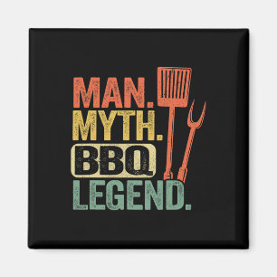 Aimant Homme Mythe Bbq Légende Barbecue Grill Papa Grillf