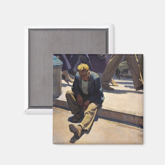 Aimant Homme oublié par Maynard Dixon (Recto/Verso)