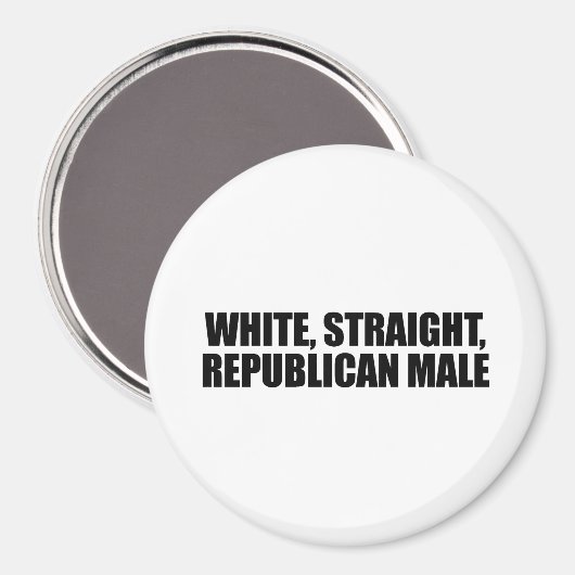 Aimant Homme républicain droit blanc (Recto/Verso)