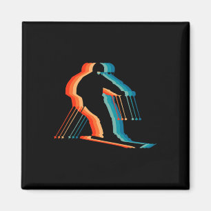 Aimant Homme Ski Retro Amour-r Vintage Skiier Fabriqué En