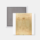 Aimant Homme vitruvien par Leonardo da Vinci (Recto/Verso)