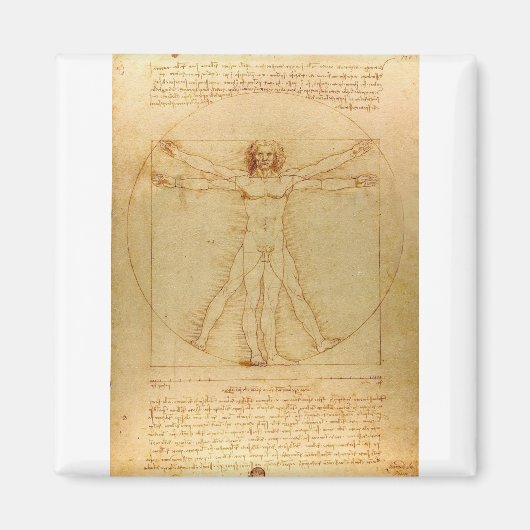 Aimant Homme vitruvien par Leonardo da Vinci (Devant)