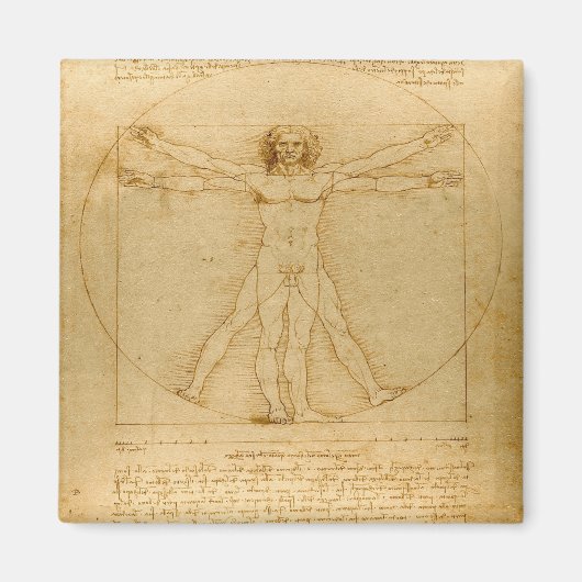 Aimant Homme vitruvien par Leonardo da Vinci (Devant)