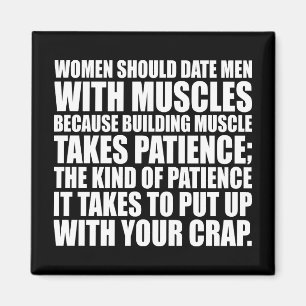 Aimant Hommes de date avec des muscles - culturisme drôle
