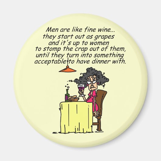 Aimant Hommes et FIne Humour de vin (Devant)