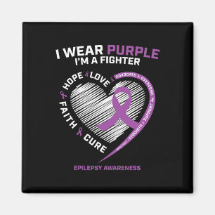 Aimant Hommes Femmes Enfants Je Porte du Violet Je Suis u