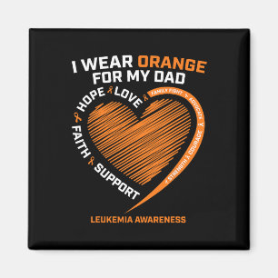 Aimant Hommes Femmes Enfants Je Porte Orange Pour Mon Pèr