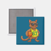 Aimant Hommes Garçons Chat Basket-ball 67 Génération Alph (Recto/Verso)