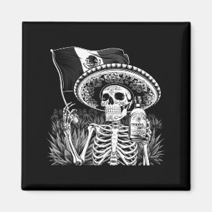 Aimant Hommes Mexique Vintage Squelette Dia De Los Muerto