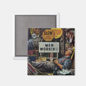 Aimant Hommes qui travaillent (Recto/Verso)