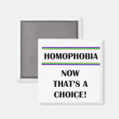 Aimant Homophobie...C'est un choix ! (Recto/Verso)