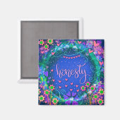 Aimant Honesty Blue Joli Coeurs Amusants Moderne Inspiriv (Recto/Verso)