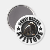 Aimant Honey Badger ATTITUDE - Conception ronde (Recto/Verso)