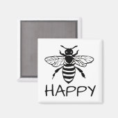 Aimant Honey Bee/ Be Happy (Recto/Verso)
