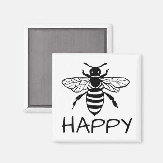 Aimant Honey Bee/ Be Happy (Recto/Verso)