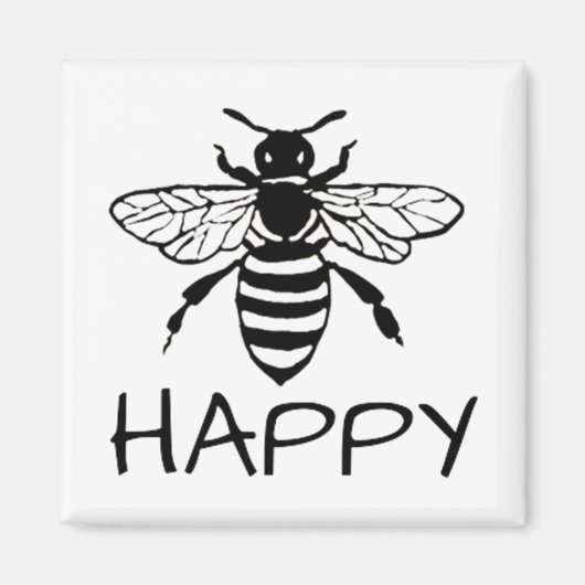 Aimant Honey Bee/ Be Happy (Devant)