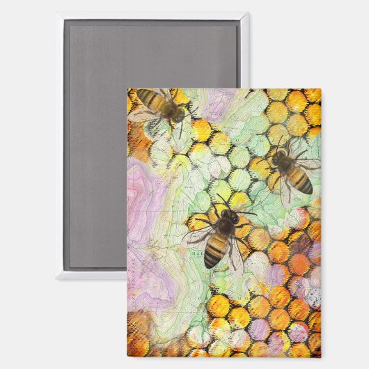 Aimant Honey bee magent (Recto/Verso)