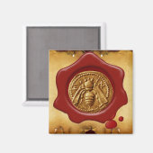 AIMANT HONEY BEE RED WAX SEAL (Recto/Verso)