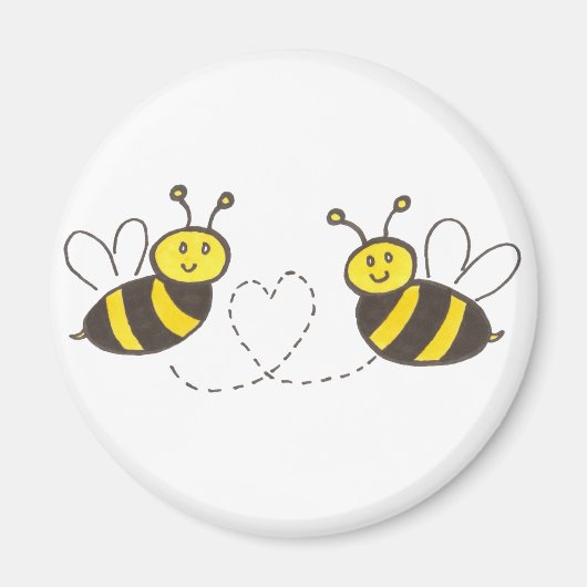 Aimant Honey Bees with Heart (Devant)