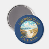 Aimant Honeymoon Island State Park Retro perturbé (Recto/Verso)