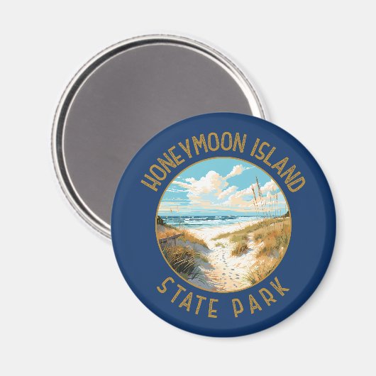 Aimant Honeymoon Island State Park Retro perturbé (Recto/Verso)