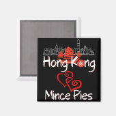 Aimant Hong Kong aime Mince Pies Ville (Recto/Verso)