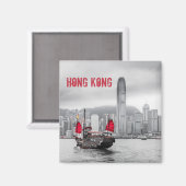 Aimant Hong Kong Skyline Panorama cadeau Art (Recto/Verso)