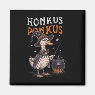 Aimant Honkus Ponkus Funny Halloween Sorcière Goose Canar