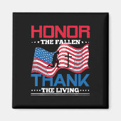 Aimant Honneur Le Fallen Merci Le Drapeau Vivant États-Un (Devant)