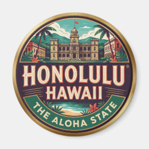 Aimant Honolulu capitale d'Hawaii Mémoire de voyage tropi