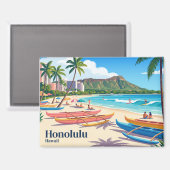 Aimant Honolulu États-Unis (Recto/Verso)