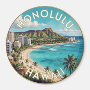 Aimant Honolulu Hawaï Plage Waikiki Voyage