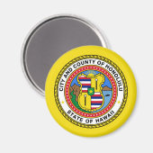 Aimant Honolulu, Hawaii, États-Unis (Recto/Verso)