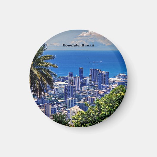 Aimant Honolulu, Hawaii paysage urbain pittoresque (Devant)