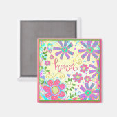 Aimant Honorer les jolies fleurs de coeur Modernité Inspi (Recto/Verso)