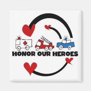 Aimant Honorez nos T-shirts et cadeaux de héros