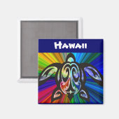 Aimant Honu à la tortue hawaïenne (Recto/Verso)