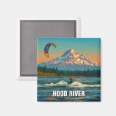 Aimant Hood River Kitesurfing Oregon Travel (Recto/Verso)