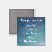Aimant Ho'oponopono bleu (Recto/Verso)