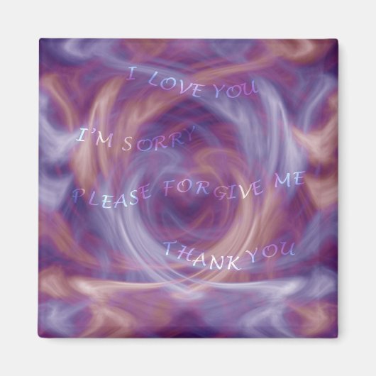 Aimant Ho'oponopono Purple Smoke (Devant)