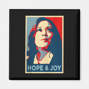 Aimant Hope And Joy Kamala Harris Obama 47th Vote Portrai